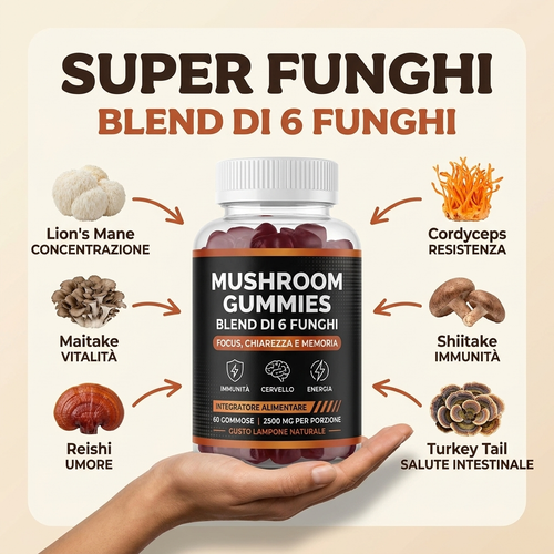 Helica™- Super Funghi - Orsetti ai 6 Funghi Funzionali